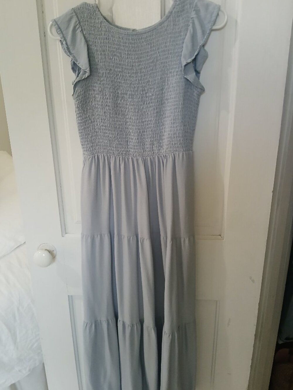 Zesica xs smocked top tiered midi dress